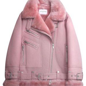 The Arrivals MOYA IV Pink Shearling Coat